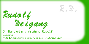 rudolf weigang business card